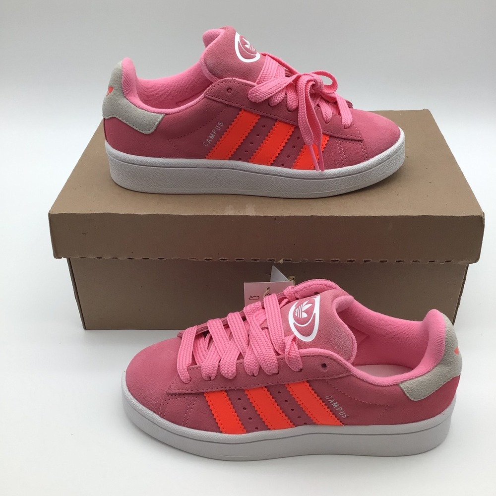 Adidas Campus 00s J Pink & Orange Suede Sneakers Kids Size 3.5 Shoes IF3968‎ New